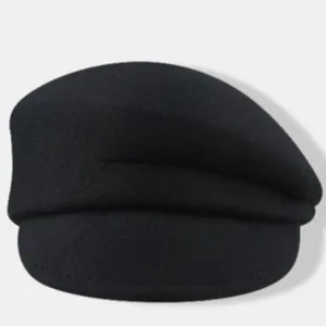 French Vintage Wool Newsboy Cap For Women Autumn Winter Solid Color Baker Boy Hat Flat Beret Cap Warm Retro Octagonal Hat