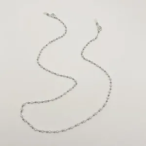 Élégante chaîne de lunettes en perles argentées et cordon de masque multi-usage femme
