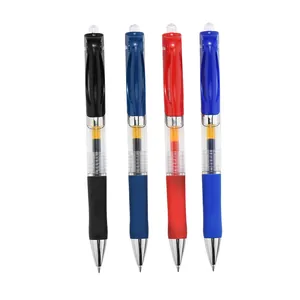 Set of four professional retractable gel pens with 0.5mm bullet tips in assorted colors