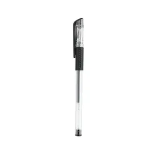 Sleek black gel pen with transparent barrel for business and office use