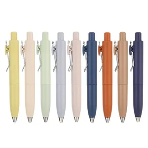 Morandi color retractable gel pen set with 9 assorted matte colors for school and office
