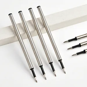 Professional metal ballpoint pen refills with black ink for smooth office writing