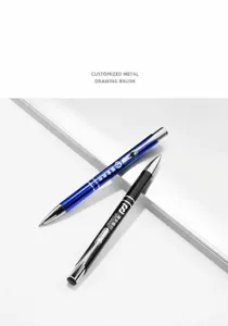 Premium metal retractable ballpoint pens with customizable logo for business