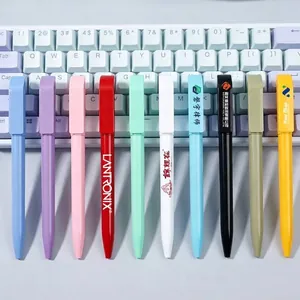 Solid Color Plastic Ballpoint Pen With Touch Screen Stylus Function Smooth Writing Signature Pen For Office School Supplies Gift