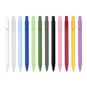 Set di 12 penne gel a scatto in vivaci colori caramella per l'ufficio e la scuola.