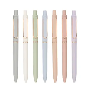 Set mit Morandi-Gelschreibern, 0,5 mm Kugelschreiber mit roségoldenen Clips