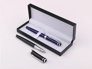 Coffret de stylos signature en métal haut de gamme dans un étui cadeau noir