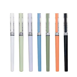 Set van 7 gekleurde rollerpennen met 0,5 mm naaldpunt voor sneldrogend schrijven