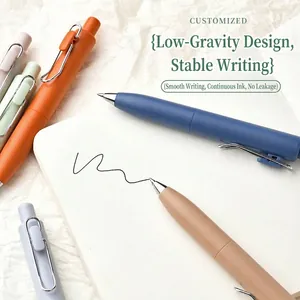 Morandi retractable gel pen set with low center of gravity for stable writing