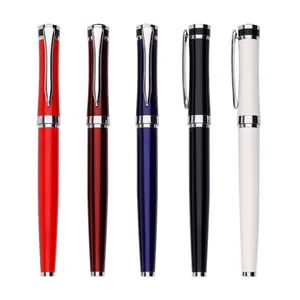 Lot de cinq stylos de bureau en métal de luxe de différentes couleurs pour les pros