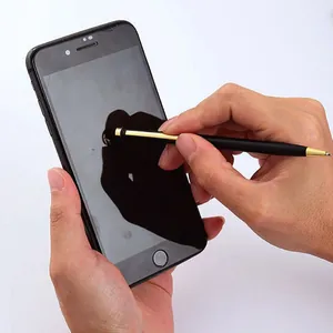 Eleganter Metall-Kugelschreiber mit Stylus-Spitze für Touchscreens und Handy