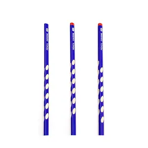 Set of three blue posture correction pencils featuring 2B and HB lead grades for students