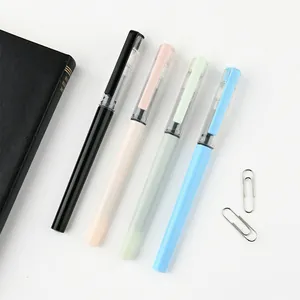 Penna Roller a Inchiostro Liquido Diretto 0.5mm Punta ad Ago Inchiostro Nero Scrittura Fluida Cancelleria per Ufficio e Scuola