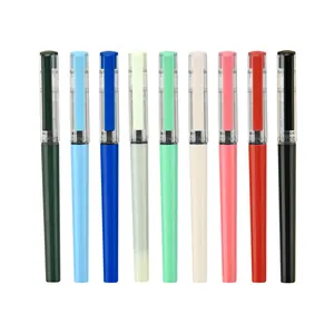 Set vibrante di nove penne roller a inchiostro liquido colorato per scuola e ufficio