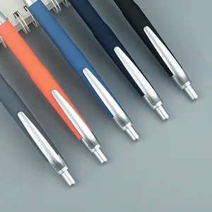 Elegant retractable business ballpoint pens in five colors for office and meetings.