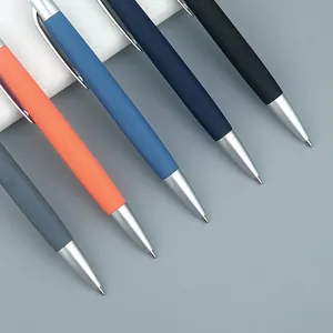 Professional retractable business ballpoint pens in five elegant matte finish colors