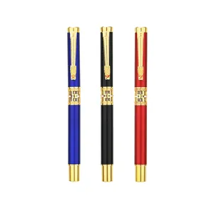 Luxury business metal rollerball pens with dragon motif available in three colors.