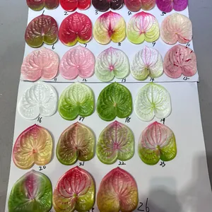 Assorted 26 styles of 3D printed artificial Anthurium petals for wedding floral decor