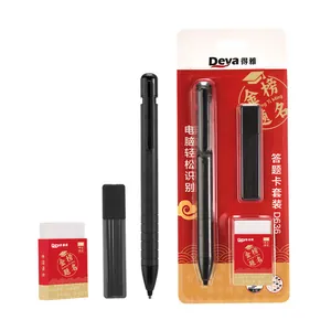 Professional 2B automatic exam pencil set with eraser and lead refills in red packaging