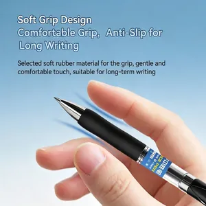 Premium professional office gel pen with soft rubber grip for comfortable long-term writing