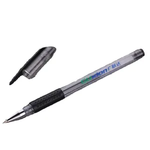 Personalisierbarer Büro-Gelstift mit transparentem Gehäuse und schwarzem Gummigriff