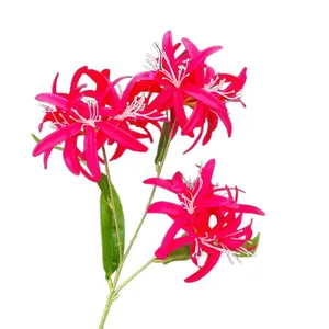 Künstliche 3-köpfige Spinnenlilie in Magenta für Hochzeits- und Fotodekorationszwecke