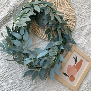 Realistic artificial willow leaf vine garland for home, hotel, and wedding venue decoration