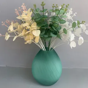Artificial Eucalyptus Money Leaf Bouquet 16 Branches Silk Fabric Faux Greenery For Home Wedding Office Landscape Decoration