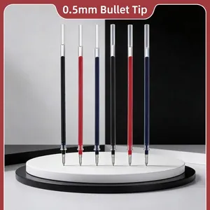 Universal Gel Pen Refills Smooth Writing German Ink Replacement Cartridges Fine Point Black Blue Red Ink For Office School