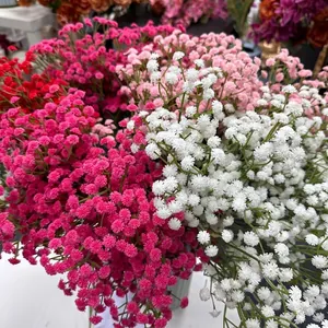 Ramo de Gipsofila Artificial de Pegamento Suave Flores Falsas para Bodas Fiestas Decoración del Hogar Accesorios de Fotografía