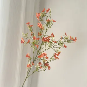 Künstliche orangefarbene Blumen mit langem Stiel für Heim- und Hochzeitsdekoration