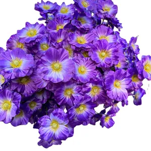 Künstliche 6-Kopf-Schmetterlingsblumen in Lila für Hochzeit und Heimdekoration