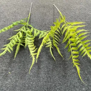 Realistic green artificial fern leaves for wedding floral arrangements and decor