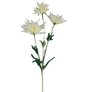 Realistic three-headed artificial crab claw chrysanthemum for wedding and home decoration