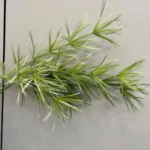 Close-up detail of artificial white and green foliage for wedding ceiling and decor