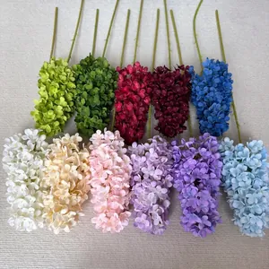 Multi-color artificial pagoda hydrangea flowers for wedding decor and floral arrangements.