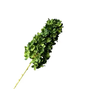 Lifelike artificial green pagoda hydrangea flower stem for wedding home floral decor