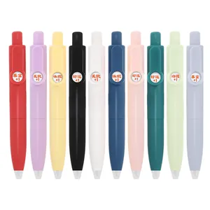 Set di 10 penne gel colorate portatili con clip creative e inchiostro scorrevole