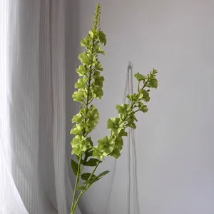 Élégante branche de pied-d'alouette artificiel vert à 2 tiges pour mariage et hôtel