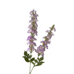 Fleurs de delphinium artificielles à 2 tiges violettes réalistes pour la décoration florale