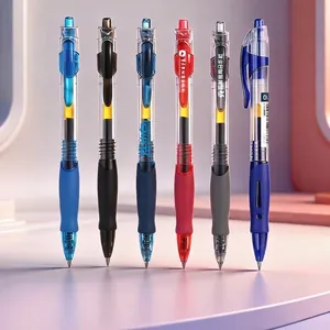Einziehbarer Gelstift 0,5 mm Kugelspitze Kunststoffschale Glattes Schreiben Geltinte Stift Mit Gummigriff Für Büro Schule Schreibwaren