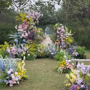 Artificial Silk Flower French Monet Garden Style Simulation Plants For Wedding Outdoor Party Home Window Decoration