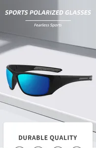 Lunettes de soleil de sport polarisées de haute qualité avec verres bleus miroirs