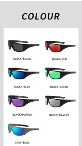 Options de couleur pour lunettes de soleil de sport polarisées pour la pêche et l'extérieur.