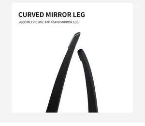 Detail view of anti-skid curved temples on black polarized cycling sunglasses