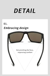 Detail view of polarized cycling sunglasses with comfortable embracing design