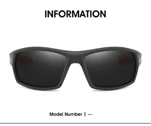 Vue frontale de lunettes de soleil de sport polarisées noir mat pour cyclisme et pêche