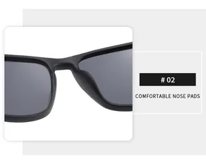 Detalle macro de las cómodas almohadillas nasales en las elegantes gafas de sol negras