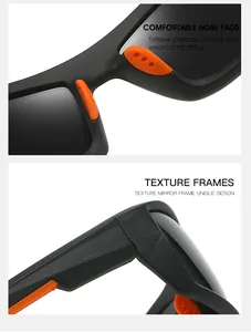 Vue détaillée des plaquettes de nez orange confortables et de la monture de ces lunettes