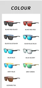 Variety of polarzied sports sunglasses in multiple color options for outdoor activities.